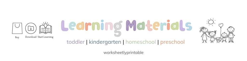 printable learning montessori materials for toddler, kindergarten, homeschool, preschool on etsy shop
